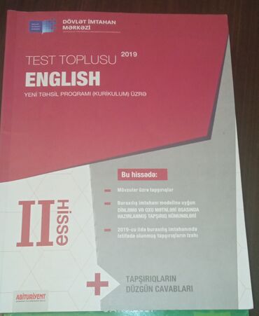 ingilis dili test kitabları: Ingilis dili 2ci hisse test toplusu 3manat Nərimanov Gənclik 28 may