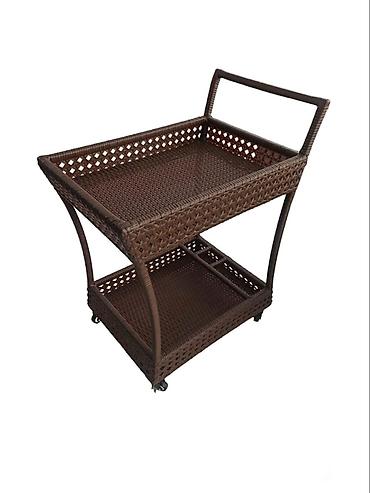 Столы и стулья: №: 959 Məhsulun adı: Bağ üçün stol Zili Rattan 55x76x85 sm, qəhvəyi — 1