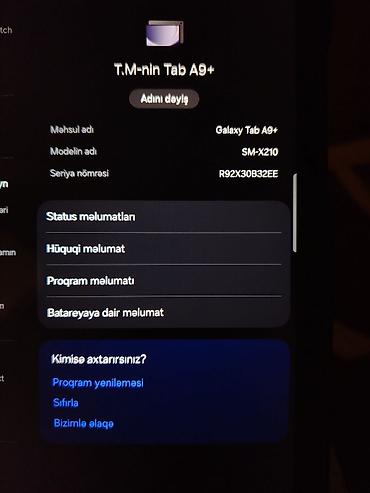 samsung tab a: Samsung Galaxy Tab A9+ (SM-X210) planşet. Dərslərinizi etmək, film — 2
