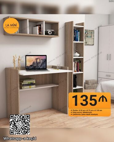 стол в стиле прованс: - Məhsul: İş masası və rəf dəsti (LA Mini – Laconic & Minimalism)