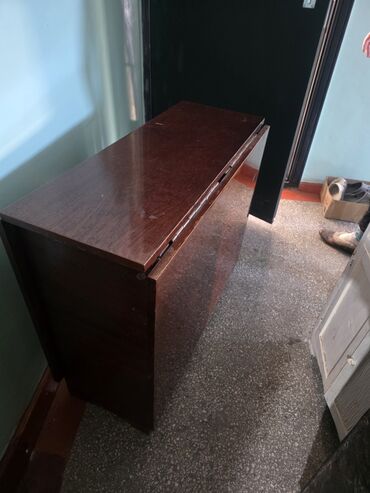 скупка перфоратор: Стол трансформер Для кухни, Стол-книжка, Длина, см: 100-110 см, цвет - Коричневый