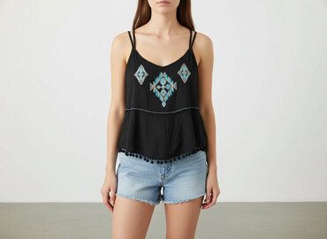 stradivarius top z odkrytymi ramionami: Atmosphere, Top damski, rozmiar L