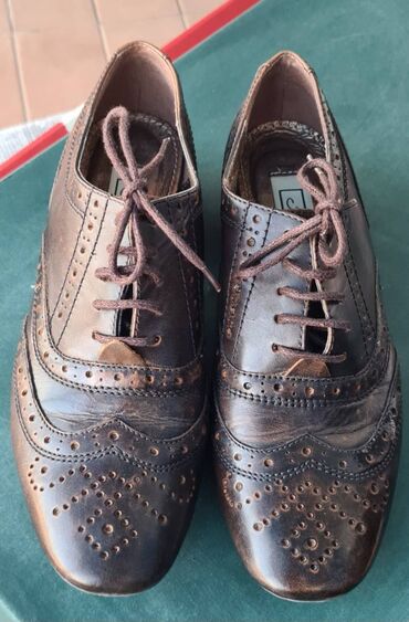 Oksfordice: Cipele, kožne, Janet.D, tamno braon, vrlo malo nošene, vevičina 38