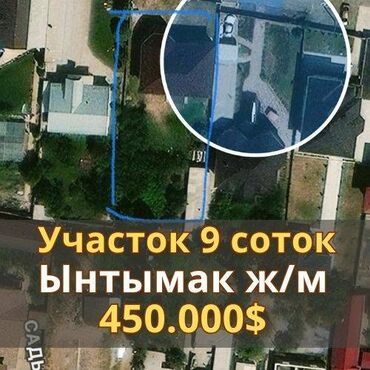 участок с домом ленинский район: 9 соток, Кызыл китеп, Техпаспорт
