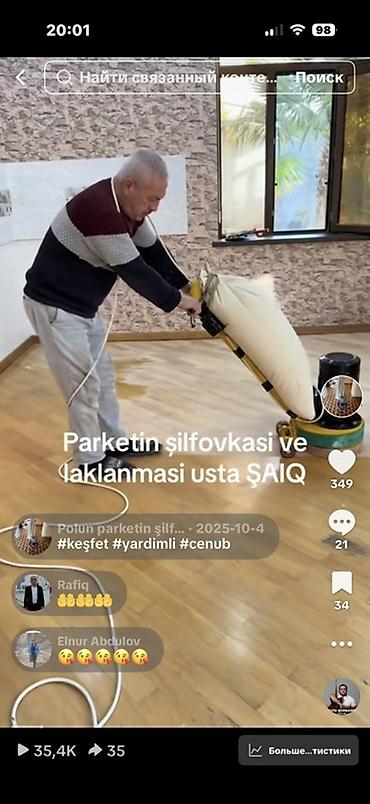 Отделочные работы: Parket döşəmələrin slifovkası və laklanması xidməti - Xidmət sahəsi — 3