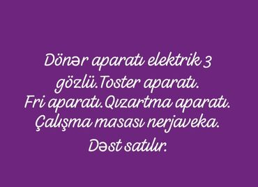 Dönər Avadanlıqları Dəst olaraq satılır. Türkiyə istehsalı.Remta