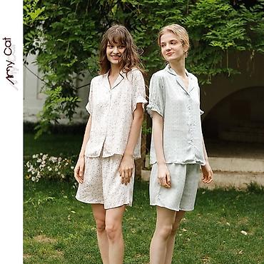 Пижамы: Пижама, Вискоза, Для невесты, С перьями, На молнии, XS, M, XL — 14