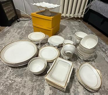 Наборы посуды: Фарфоровый столовый сервиз с золотым кантом 24 персоны Состав и — 5