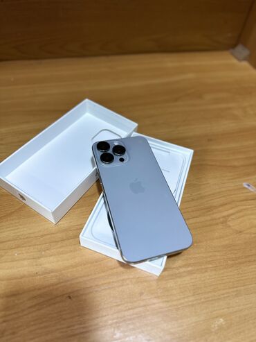 Apple iPhone: IPhone 15 Pro Max, Б/у, 256 ГБ, Desert Titanium, Защитное стекло, Коробка, 91 %