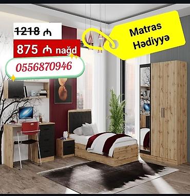 gence divanlar: Oğlan və qız üçün, Yeni, Təknəfərlik çarpayı, Tumba, Yazı masası, Dolab — 8