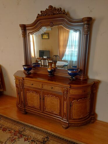 доллар гул: Klassik üslubda taxta qonaq otağı dəsti - Material: keyfiyyətli