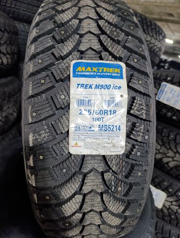 резина урал: Шиналар 225 / 60 / R 18, Winter stud, Жаңы, Комплект, Жеңил унаалар, Кытай, Maxtrek