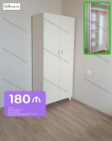 İki qapılı geyim şkafı - Ölçü: 47 × 200 × 90 sm - Rəng seçimi