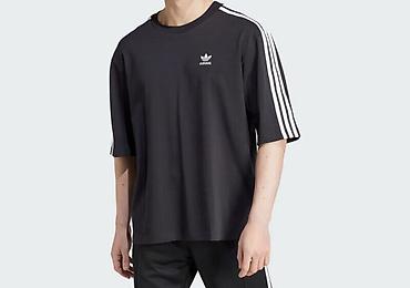 оверсайс: Мужская футболка, XL, Adidas, Новый, цвет - Черный, Платная доставка — 7
