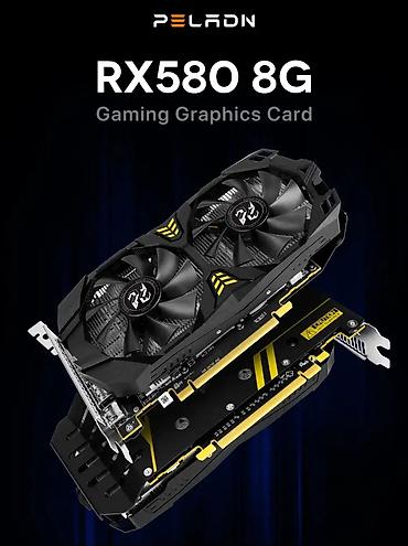 Видеокарта для ПК, Б/у, AMD, Radeon RX, 8 ГБ