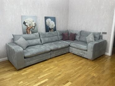 диван в стиле лофт: Угловой диван, Новый, Нераскладной, Без подьемного механизма, Набук, Нет доставки
