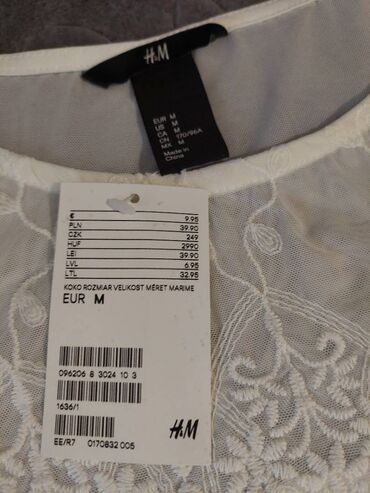 kupaci kostimi duga novi sad: H&M, M (EU 38), Cotton, color - White