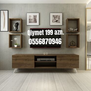 Mebel: Yeni, Düz TV altlığı, Polkalı, Laminat, Azərbaycan