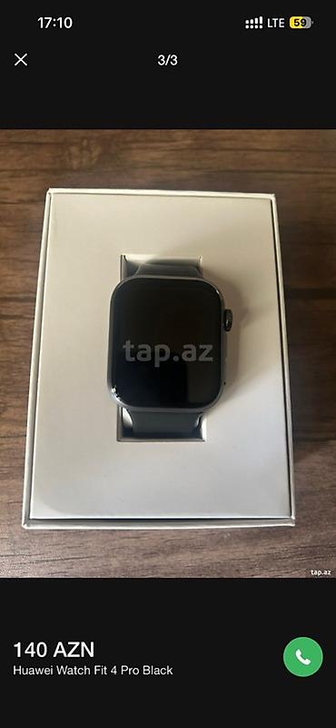 xiaomi mi band 1: Huawei Watch Fit 4 Pro – Black - Rəng: Qara - Korpus: düzbucaqlı — 3