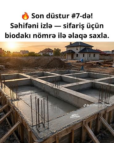 massaj xidmeti: Monolit beton tökmə və armatur-kalıp xidməti - Bünövrə, kəmər, kolon — 8