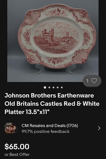 Ostali antikviteti: Servirni tanjir 1930g+ Johnson Brothers Old Britain Castels,Engleska — 2