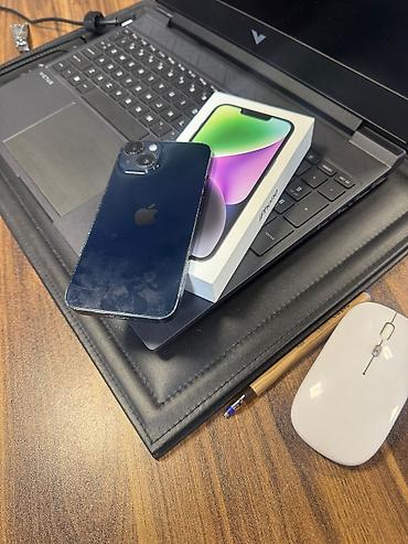 iphone telfon: IPhone 14, 128 GB, Jet Black, Simsiz şarj, Face ID, Sənədlərlə — 8