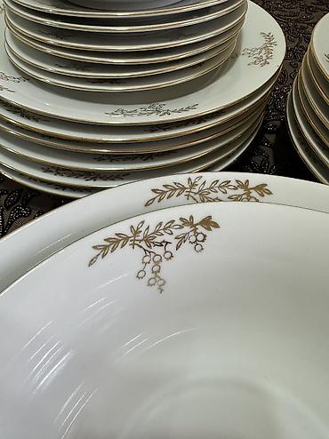 Наборы посуды: Винтаж! Классика! Столовый сервиз из белоснежного фарфора с позолотой — 3