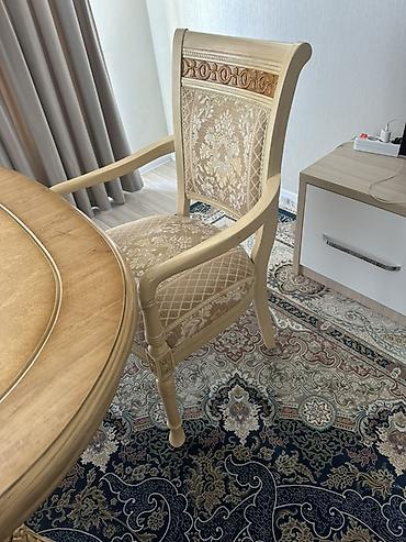study table: Стол и стул для зала, Б/у, Самовывоз, цвет - Бежевый — 5