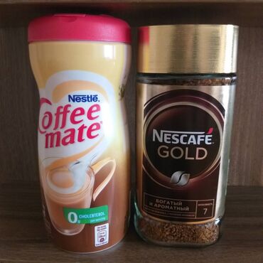 kofe satışı: Nescafe gold ve coffemate. Acilmayib,ikisi birlikde 15 azn