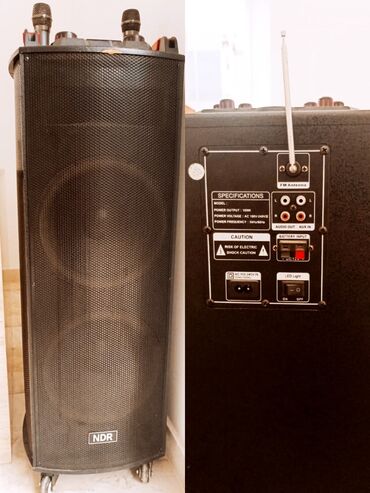 Mikrofonlar: Kolonka, Növ - Portativ, rəng - Qara