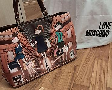 Çantalar: Love Moschino marka orginal qadın çantası toz torbası ilə birlikdə — 2