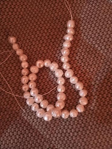 mirvari reng: Ağ inci tonlarında dekorativ muncuq dəsti - Material: parlaq, sfera — 2