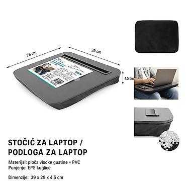 KMT Stočić za laptop za krilo, crni dezen drveta 2015490 Praktičan