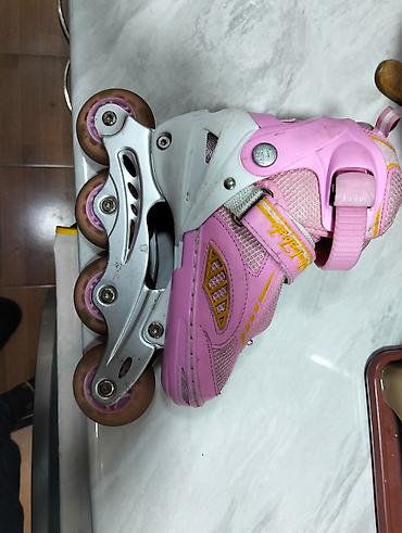 Roliklər: Uşaq üçün təkərli konkisət (inline skates) – çəhrayı - Rəng: çəhrayı — 2