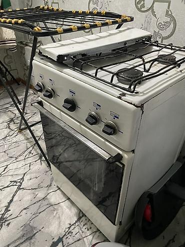 лампы освещения: Газовая плита с духовкой, напольная, классический белый корпус — 3