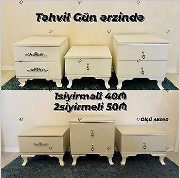 şuşəli dolab vitrini: Klassik üslubda tumbi/komod tipli tumbalar. - Model: 1 siyirməli və 2 — 1