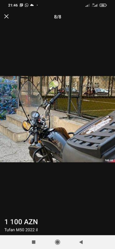 motosiklet moped: Tufan - M-50, 50 sm3, 2022 il, 10100 km