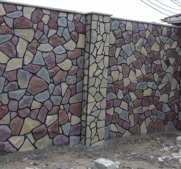 Dekorativ daşlar: Təbii daşdan hazırlanmış divar üzlüyü, müxtəlif ölçülü və formalı — 5