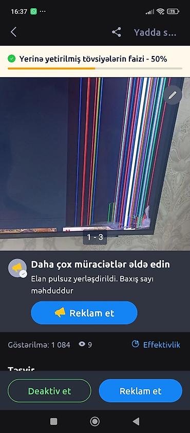 iphone 12 baki: Samsung LED televizor – model: QE43Q68BAU (QLED, 43") Cox tecili — 1