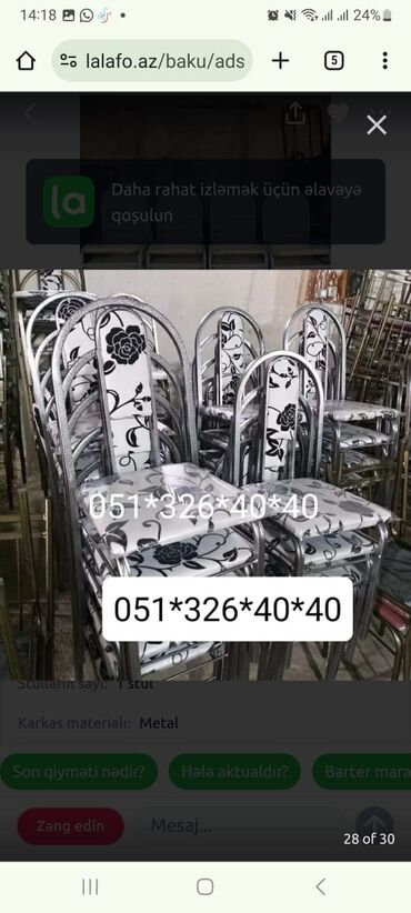 Stullar: Stul stullar oturacaq stullar Stol stul stol stul stol stul Masa ve — 9