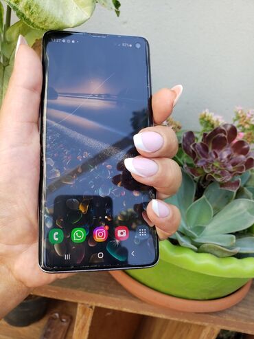 samsung es10: Samsung Galaxy S10, 128 GB, rəng - Boz, Sensor, Barmaq izi, Simsiz şarj