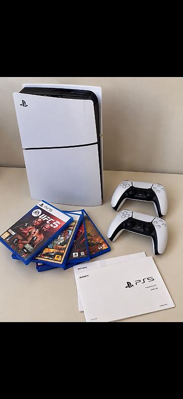 game box: 🎮 Продаю PlayStation 5 Slim 1 ТБ + 2 джойстика + 6 игр Продаю PS5 — 1