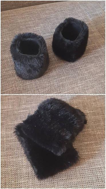 torba river island: Crne pufnaste navlake/omotači za ručke – par - Materijal: meko, gusto — 1