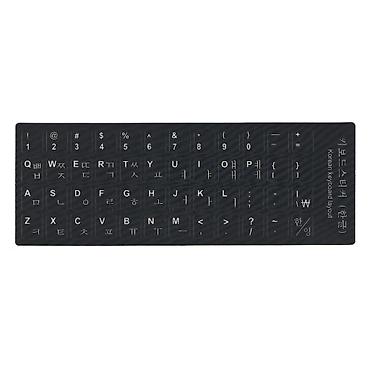 notebook: Корейские буквы - наклейки на клавиатуру. Матовая черная основа + — 3