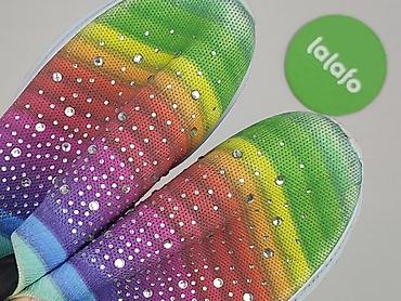 yupoo rainbow: Tęczowe slip‑ony damskie z kryształkami, rozmiar 38 - Model: lekkie — 4