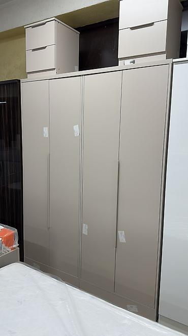 Спальные гарнитуры: Спальный гарнитур, Новый, Двуспальная кровать, Шкаф, Комод, ДСП, Бесплатная доставка, цвет - Серый — 16