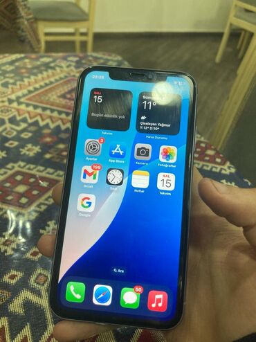 simsiz: IPhone 11, 128 GB, Ağ, Zəmanət, Simsiz şarj, Face ID