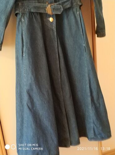 pepco teksas haljine: L (EU 40), bоја - Svetloplava, Drugi stil, Dugih rukava