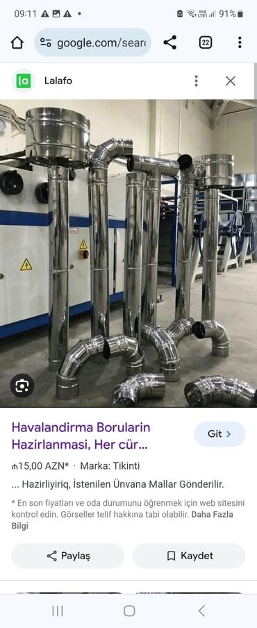 havalandırma motorları: Nerjavika Havalandirma Borularin Hazirlanmasi, Her Ölçüde ve Formada