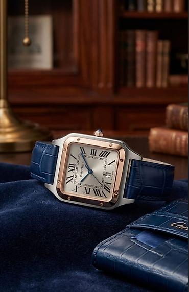 saat qız ucun: Cartier Santos-Dumont kişi qol saatı - Korpus: kvadrat formalı — 3